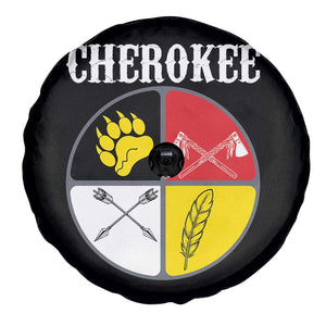 Cherokee Cultural Pride Spare Tire Cover Native American Medicine Wheel Art TS12 Print Your Wear