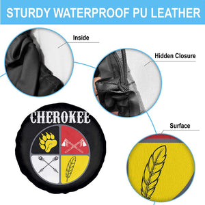 Cherokee Cultural Pride Spare Tire Cover Native American Medicine Wheel Art TS12 Print Your Wear