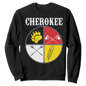 Cherokee Cultural Pride Sweatshirt Native American Medicine Wheel Art TS12 Black Print Your Wear