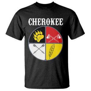 Cherokee Cultural Pride T Shirt Native American Medicine Wheel Art TS12 Black Print Your Wear