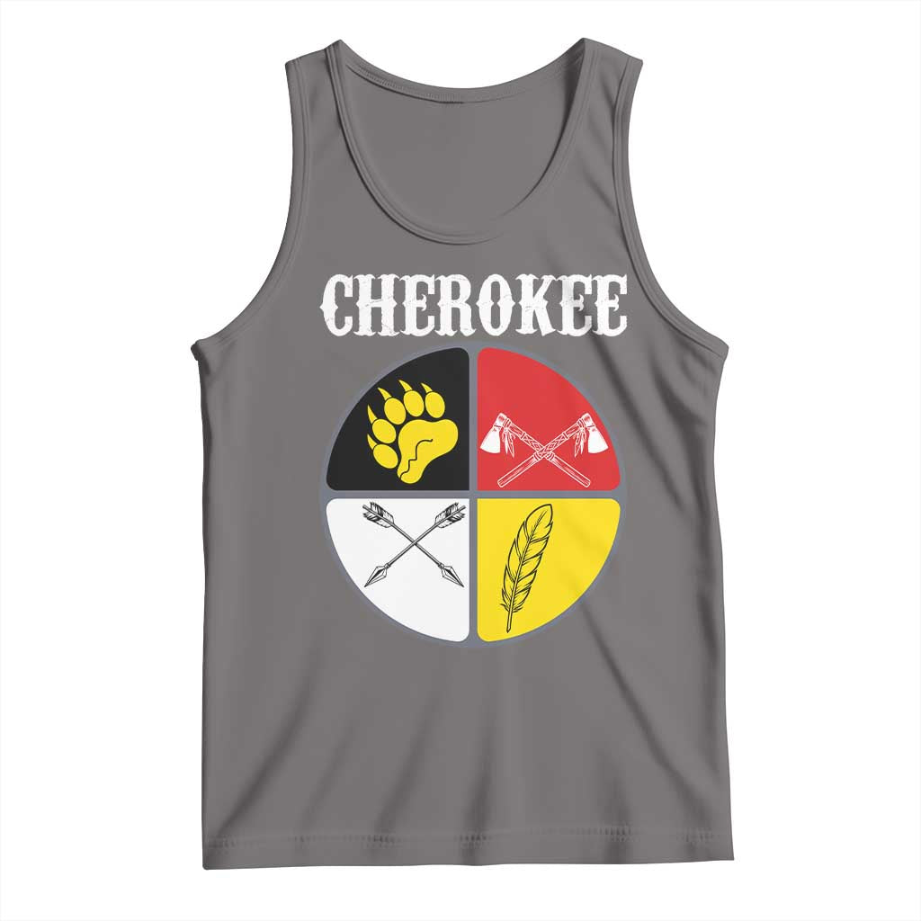 Cherokee Cultural Pride Tank Top Native American Medicine Wheel Art TS12 Deep Heather Print Your Wear