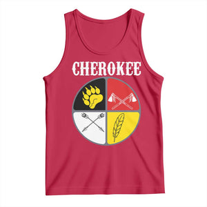 Cherokee Cultural Pride Tank Top Native American Medicine Wheel Art TS12 Red Print Your Wear