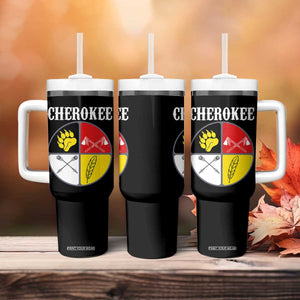 Cherokee Cultural Pride Tumbler With Handle Native American Medicine Wheel Art TS12 Print Your Wear