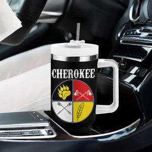 Cherokee Cultural Pride Tumbler With Handle Native American Medicine Wheel Art TS12 Print Your Wear