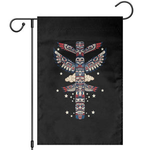 Native American Totem Pole Garden Flag Pacific Northwest Indigenous Tribal TS12 Black Print Your Wear