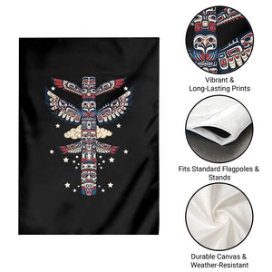 Native American Totem Pole Garden Flag Pacific Northwest Indigenous Tribal TS12 Print Your Wear