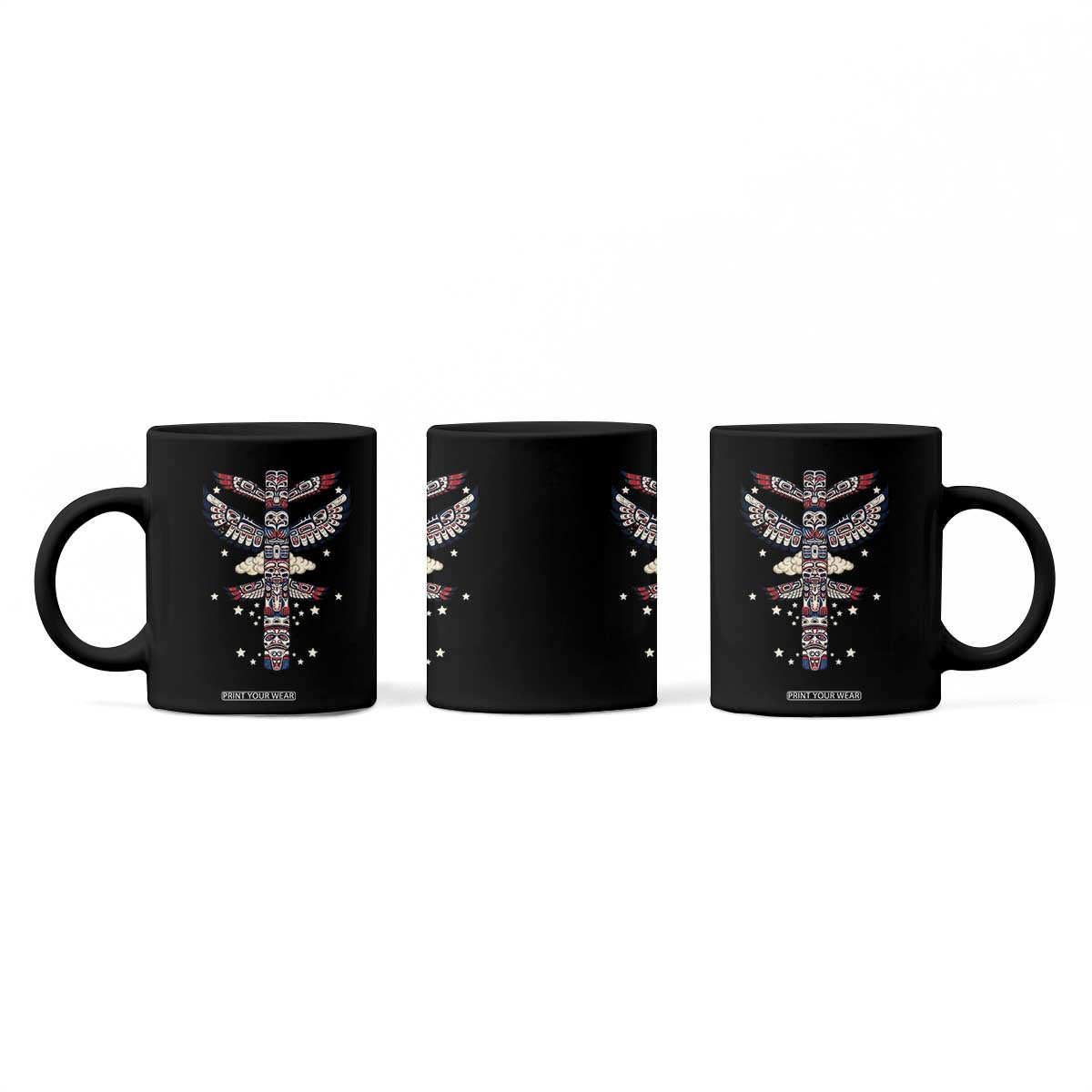 Native American Totem Pole Coffee Mug Pacific Northwest Indigenous Tribal TS12 Print Your Wear