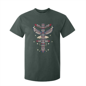 Native American Totem Pole T Shirt For Kid Pacific Northwest Indigenous Tribal TS12 Dark Forest Green Print Your Wear
