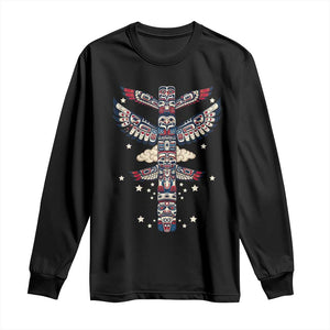 Native American Totem Pole Long Sleeve Shirt Pacific Northwest Indigenous Tribal TS12 Black Print Your Wear
