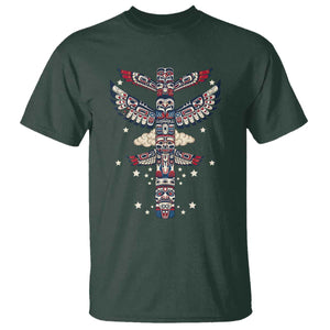 Native American Totem Pole T Shirt Pacific Northwest Indigenous Tribal TS12 Dark Forest Green Print Your Wear