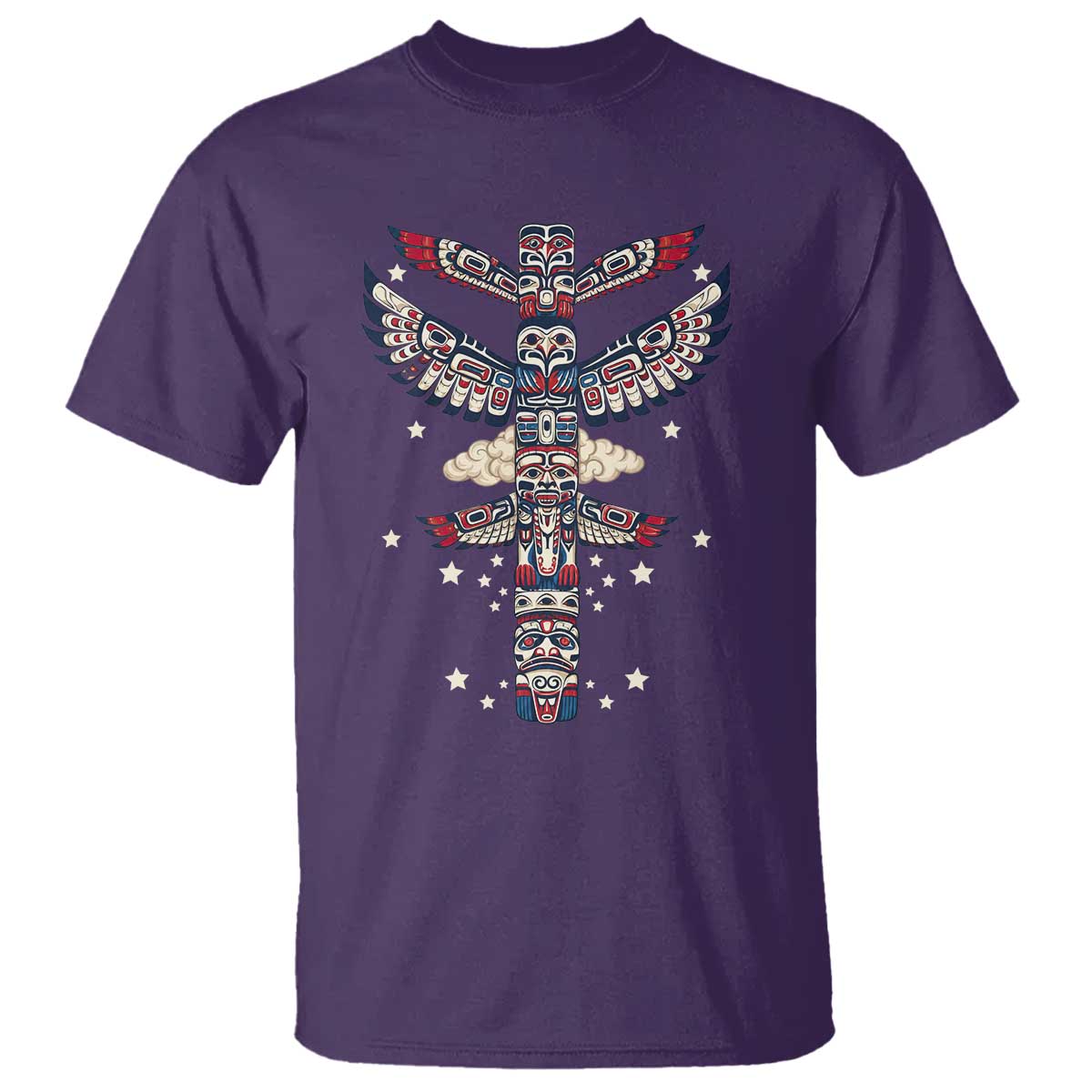 Native American Totem Pole T Shirt Pacific Northwest Indigenous Tribal TS12 Purple Print Your Wear