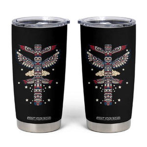 Native American Totem Pole Tumbler Cup Pacific Northwest Indigenous Tribal TS12 Black Print Your Wear