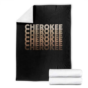 Vintage Cherokee Native Pride Stacked Typography Throw Blanket TS12 Black Print Your Wear