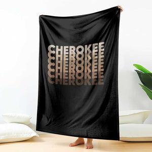 Vintage Cherokee Native Pride Stacked Typography Throw Blanket TS12 Print Your Wear