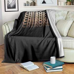 Vintage Cherokee Native Pride Stacked Typography Throw Blanket TS12 Print Your Wear