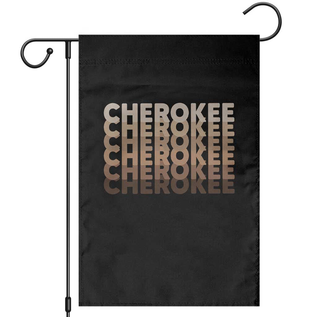 Vintage Cherokee Native Pride Stacked Typography Garden Flag TS12 Black Print Your Wear