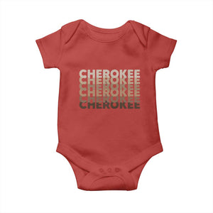 Vintage Cherokee Native Pride Stacked Typography Baby Onesie TS12 Red Print Your Wear