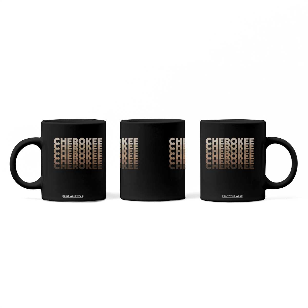 Vintage Cherokee Native Pride Stacked Typography Coffee Mug TS12 Print Your Wear