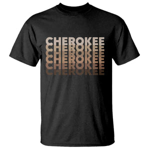 Vintage Cherokee Native Pride Stacked Typography T Shirt TS12 Black Print Your Wear