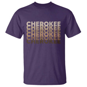 Vintage Cherokee Native Pride Stacked Typography T Shirt TS12 Purple Print Your Wear