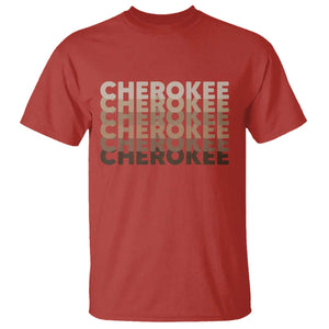 Vintage Cherokee Native Pride Stacked Typography T Shirt TS12 Red Print Your Wear