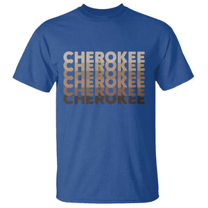 Vintage Cherokee Native Pride Stacked Typography T Shirt TS12 Royal Blue Print Your Wear