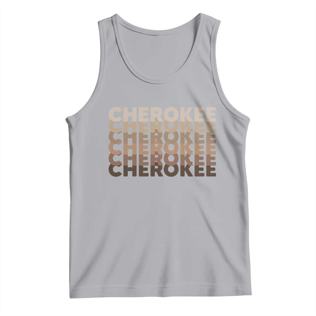 Vintage Cherokee Native Pride Stacked Typography Tank Top TS12 Athletic Heather Print Your Wear