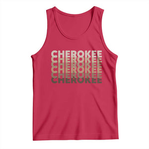 Vintage Cherokee Native Pride Stacked Typography Tank Top TS12 Red Print Your Wear