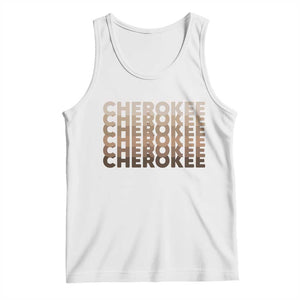 Vintage Cherokee Native Pride Stacked Typography Tank Top TS12 White Print Your Wear