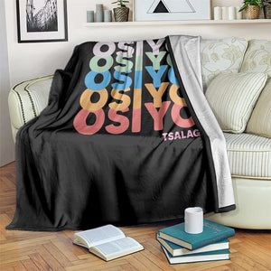 Osiyo Tsalagi Cherokee Native American Pride Throw Blanket Retro Stacked Typography TS12 Print Your Wear