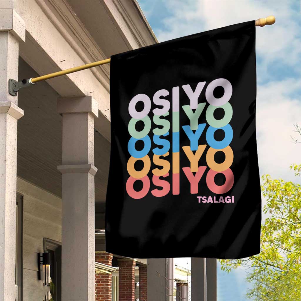Osiyo Tsalagi Cherokee Native American Pride Garden Flag Retro Stacked Typography TS12 Print Your Wear