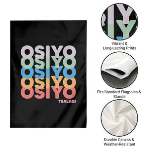 Osiyo Tsalagi Cherokee Native American Pride Garden Flag Retro Stacked Typography TS12 Print Your Wear