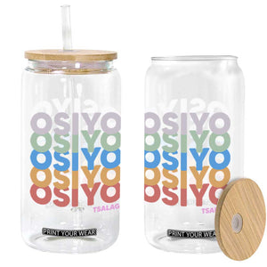 Osiyo Tsalagi Cherokee Native American Pride Glass Can Retro Stacked Typography TS12 Print Your Wear
