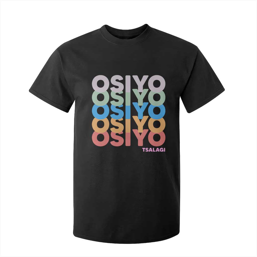 Osiyo Tsalagi Cherokee Native American Pride T Shirt For Kid Retro Stacked Typography TS12 Black Print Your Wear