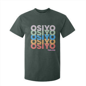 Osiyo Tsalagi Cherokee Native American Pride T Shirt For Kid Retro Stacked Typography TS12 Dark Forest Green Print Your Wear