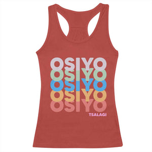 Osiyo Tsalagi Cherokee Native American Pride Racerback Tank Top Retro Stacked Typography TS12 Red Print Your Wear