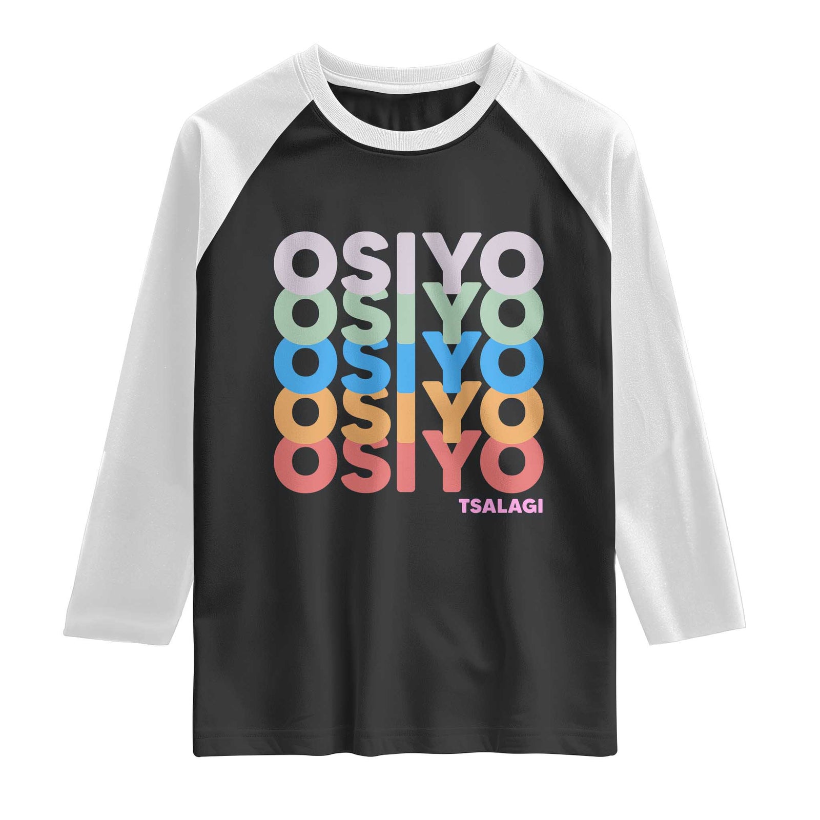 Osiyo Tsalagi Cherokee Native American Pride Raglan Shirt Retro Stacked Typography TS12 Black White Print Your Wear