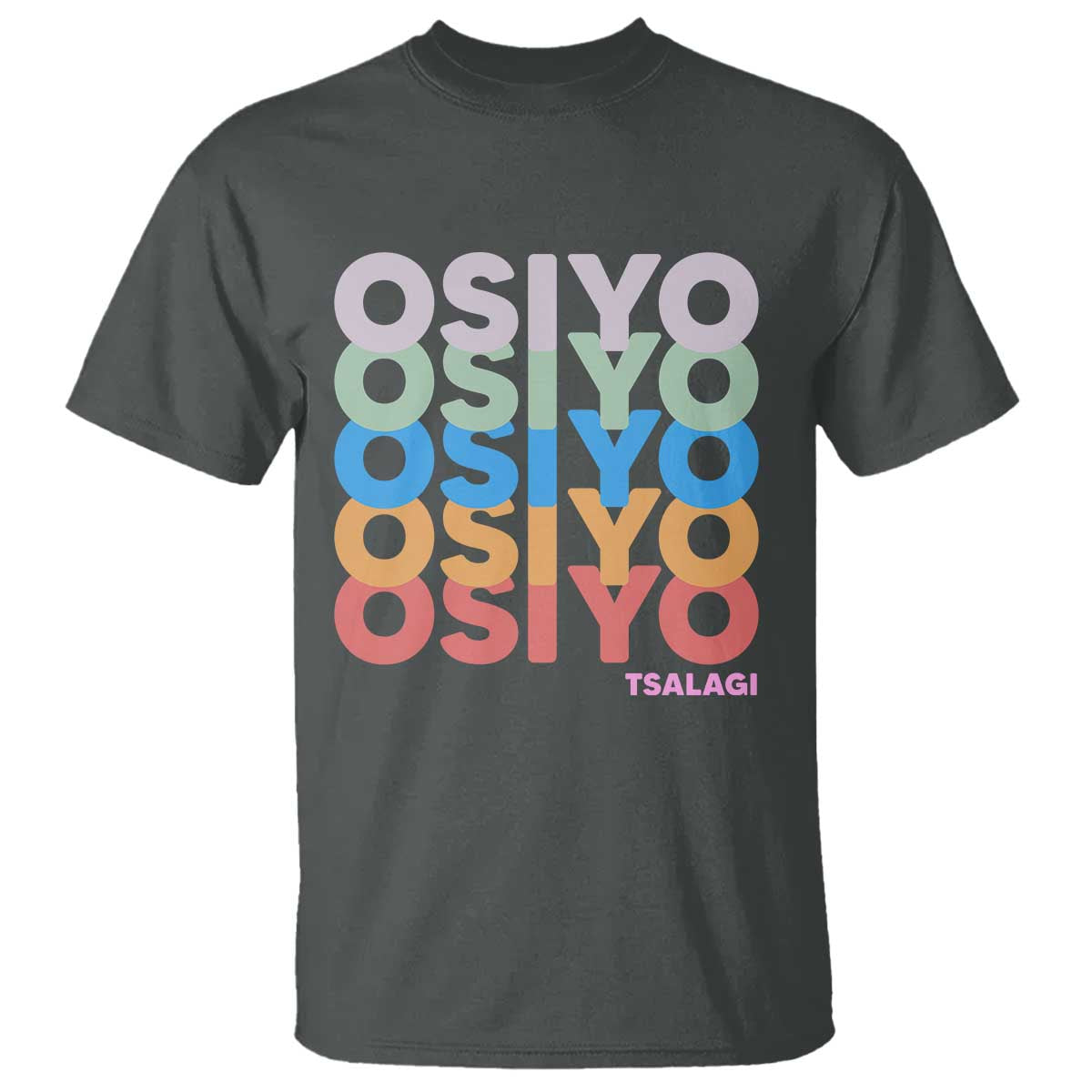 Osiyo Tsalagi Cherokee Native American Pride T Shirt Retro Stacked Typography TS12 Dark Heather Print Your Wear