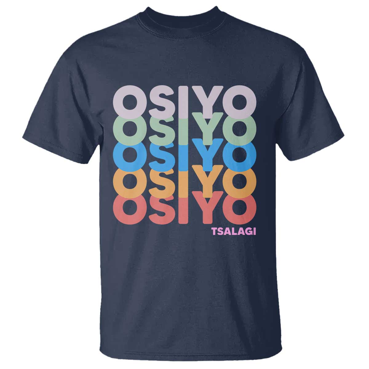 Osiyo Tsalagi Cherokee Native American Pride T Shirt Retro Stacked Typography TS12 Navy Print Your Wear