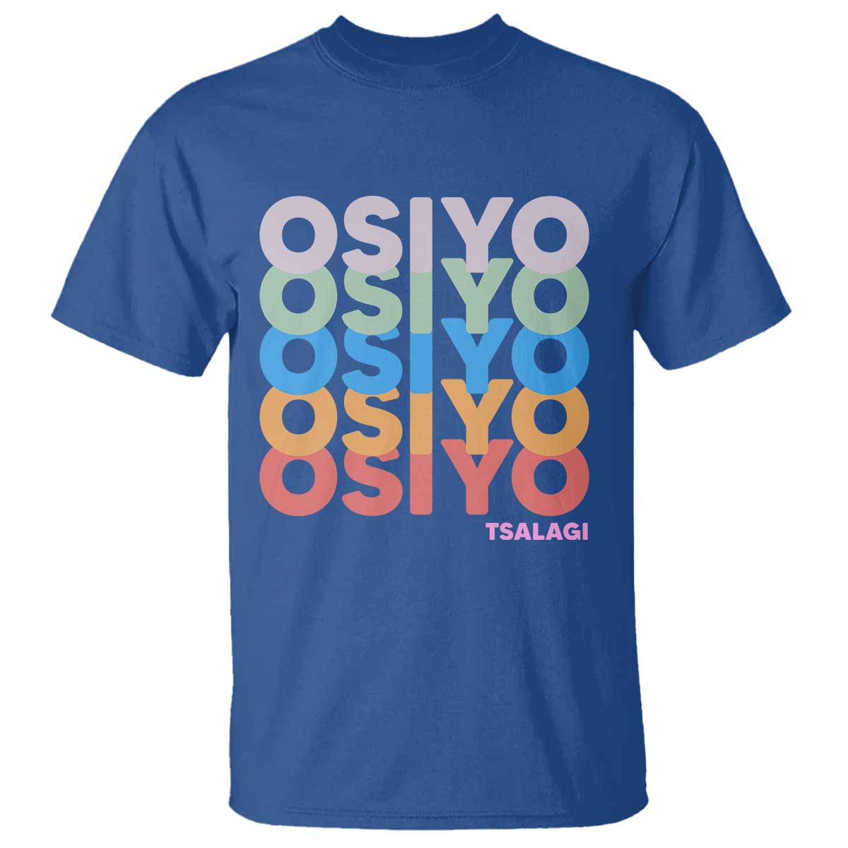 Osiyo Tsalagi Cherokee Native American Pride T Shirt Retro Stacked Typography TS12 Royal Blue Print Your Wear