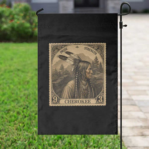 Cherokee Pride Strength Garden Flag Native American Vintage Postage Stamp Graphic TS12 Print Your Wear