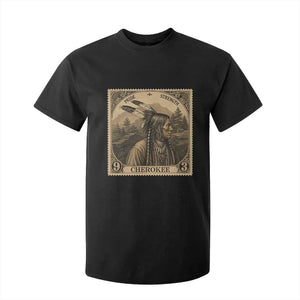 Cherokee Pride Strength T Shirt For Kid Native American Vintage Postage Stamp Graphic TS12 Black Print Your Wear