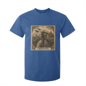Cherokee Pride Strength T Shirt For Kid Native American Vintage Postage Stamp Graphic TS12 Royal Blue Print Your Wear