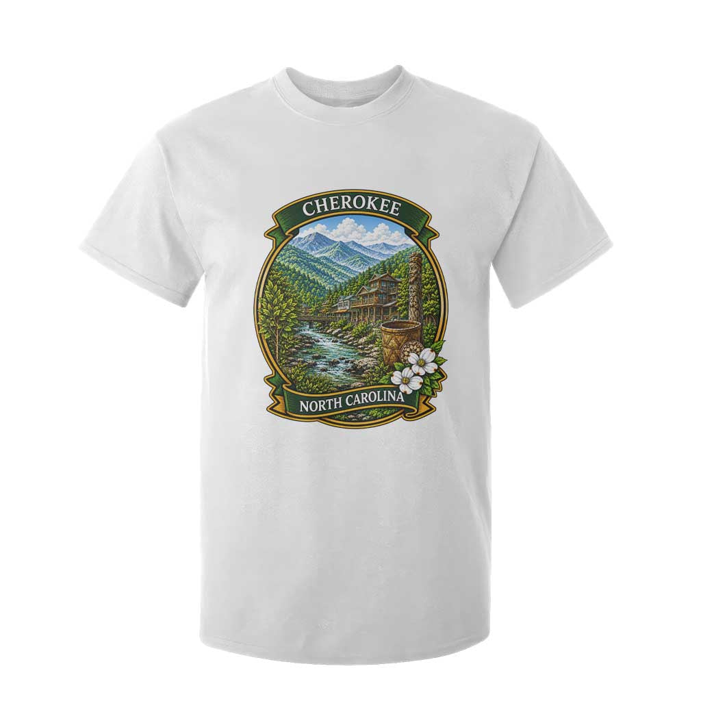 Vintage Great Smoky Mountains T Shirt For Kid Cherokee North Carolina Landscape TS12 White Print Your Wear
