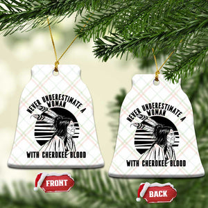 Never Underestimate A Woman With Cherokee Blood Ceramic Ornament Native American Heritage Gift TS12 Print Your Wear