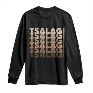 Cherokee Tsalagi Heritage Pride Stacked Typography Long Sleeve Shirt TS12 Black Print Your Wear