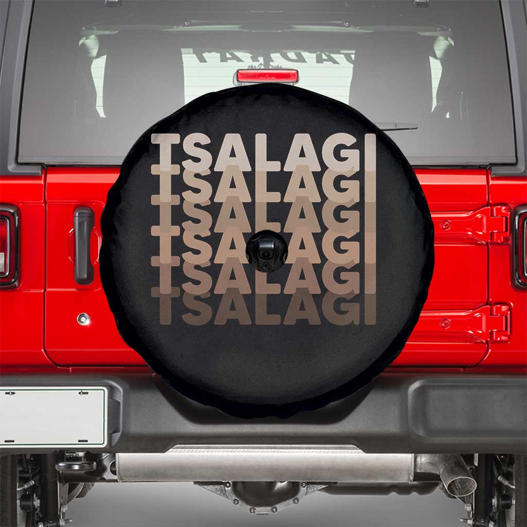 Cherokee Tsalagi Heritage Pride Stacked Typography Spare Tire Cover TS12 Black Print Your Wear