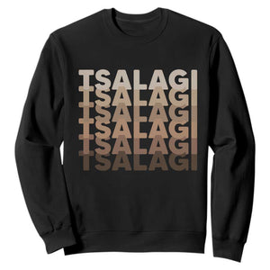 Cherokee Tsalagi Heritage Pride Stacked Typography Sweatshirt TS12 Black Print Your Wear