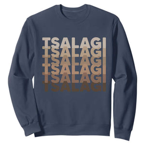 Cherokee Tsalagi Heritage Pride Stacked Typography Sweatshirt TS12 Navy Print Your Wear