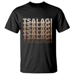 Cherokee Tsalagi Heritage Pride Stacked Typography T Shirt TS12 Black Print Your Wear